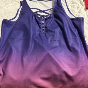 Elegant Purple and Pink Ombre Tank Top